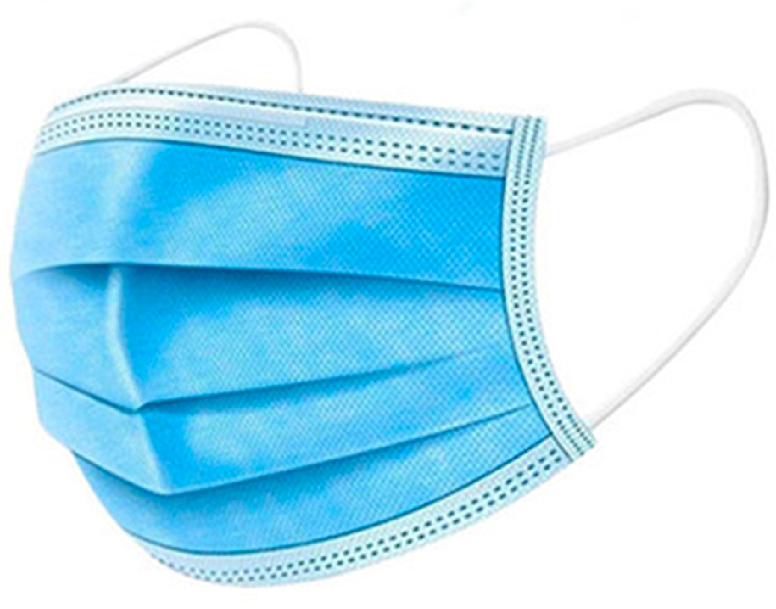 Disposable blue face mask