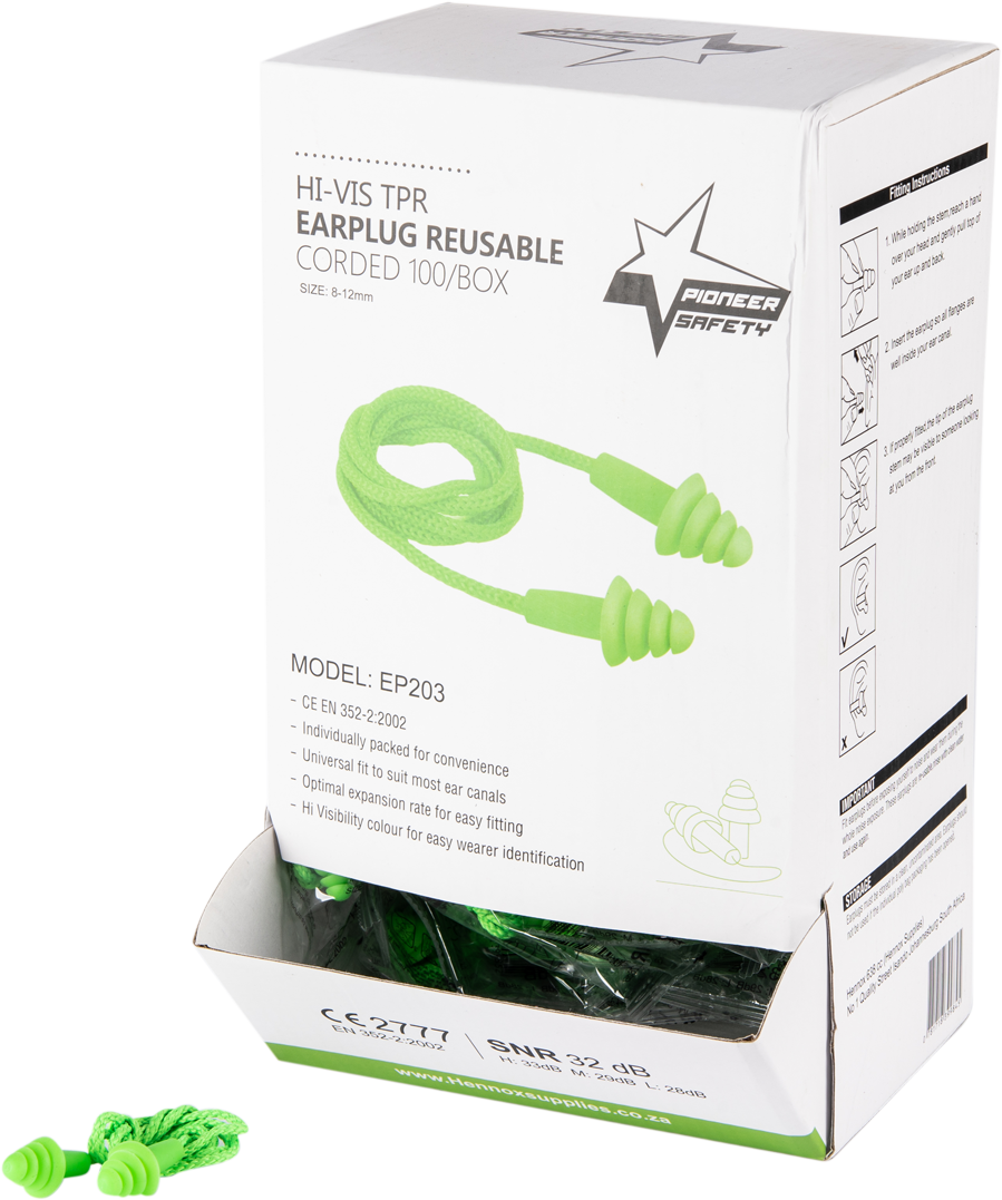 Pioneer Volume - Reusable Corded Earplugs
