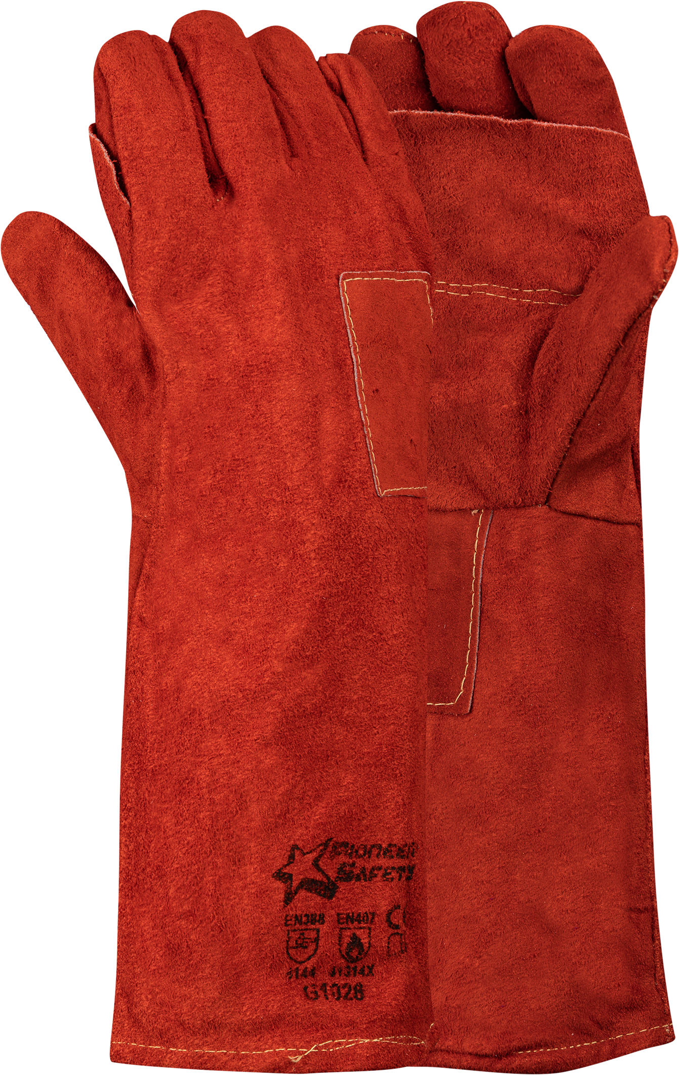 PIONEER Leather Red Heat Resist - Gauntlet