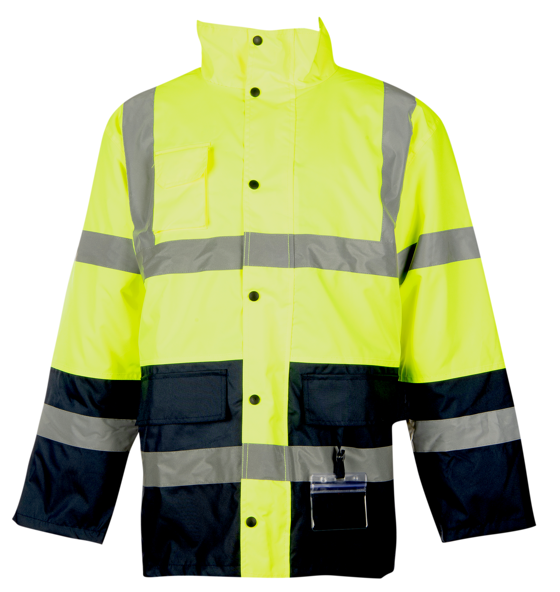 Viz Well Two Tone Parka Jacket - Lime Navy